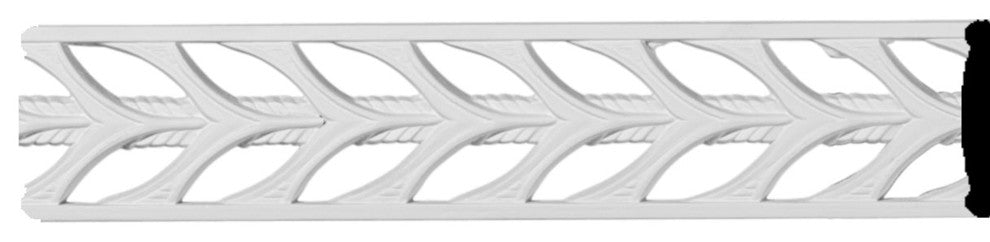 2"H x 1/4"P x 96"L Monique Pierced Moulding