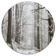 Forest Trail On Winter Morning, Forest Round Wall Art, 23"
