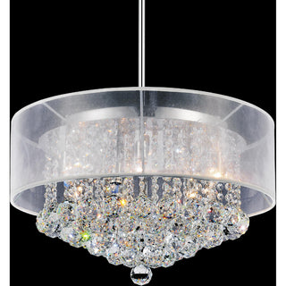 Radiant 9 Light Drum Shade Chandelier With Chrome Finish