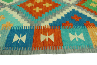 Sangat Flatweave Faiza Grey/Rust Rug, 4'8 x 6'7