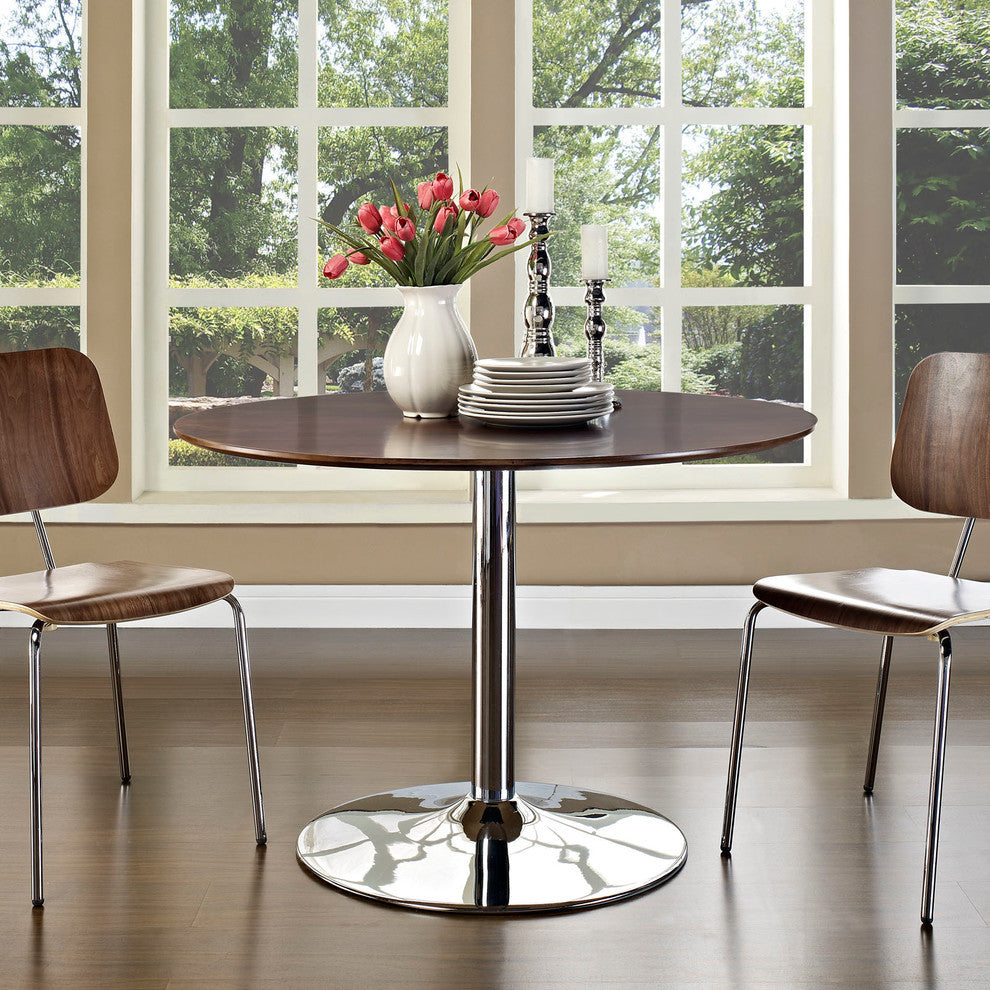 Modern Contemporary Kitchen Dining Table Walnut