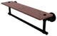 Washington Square 22" Solid Wood Shelf and Towel Bar, Matte Black