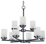 Maxim 10206FT Corona 9 Light 28"W Pillar Candle Chandelier - Black