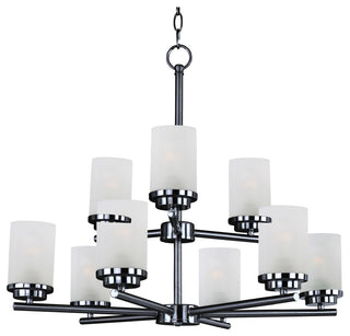 Maxim 10206FT Corona 9 Light 28"W Pillar Candle Chandelier - Black