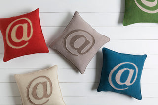 Linen Text Pillow 22x22x5, Down Fill