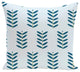 Petal Pusher Floral Print Outdoor Pillow, Teal, 20"x20"