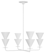 Cornet Casual 4-Light Indoor Large Chandelier, Cast Plaster Matte White