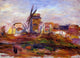 Pierre Auguste Renoir Windmill, 18"x27" Gallery Wrapped Canvas Print