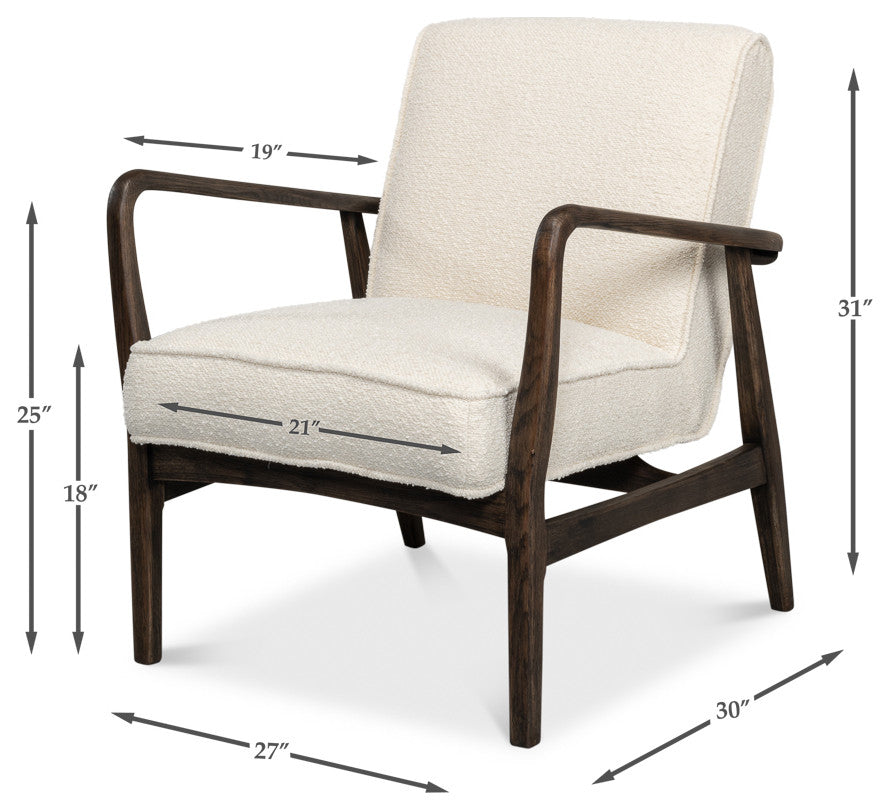 Mid Century Boucle Armchair