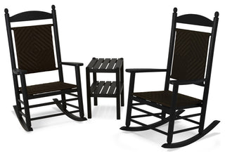 Polywood Jefferson 3-Piece Woven Rocker Set, Cahaba
