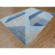 Beau Blue Geometric Art Nouveau Collection Soft Wool Hand Knotted Rug9'2"x11'10"