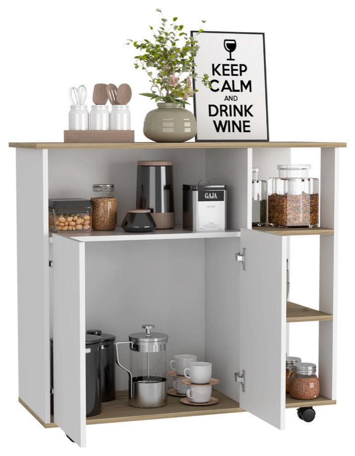 Kitchen Island Kamkacht, Kitchen, Light Oak / White