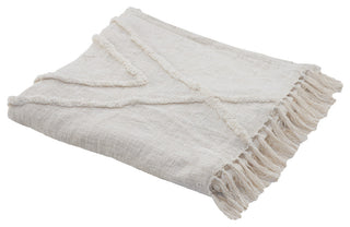 Solid Ivory Dazzling Diamond Coverlet, 90"x90"