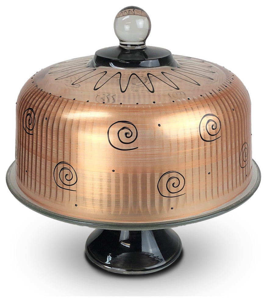 Gold Curl Cake Dome