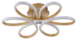 Bethel International OC11F22BR 6-Light LED Flush Mount, Brass