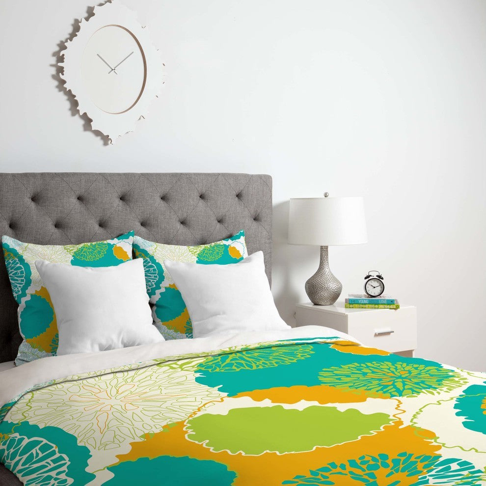 Deny Designs Karen Harris Brandywine Falls Citrus Incarnation Duvet Cover - Ligh