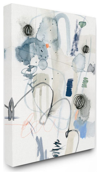 Abstract Shapes and Watercolor Linework Design24x30