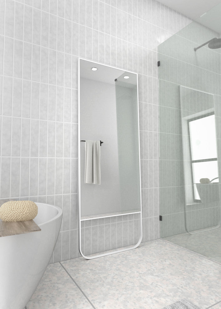 Clove 67 in x 24 in. Tall Rectangular Leaner Mirror with Opening at Bottom