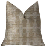 Emperor Gray and Beige Luxury Throw Pillow, 18"x18"