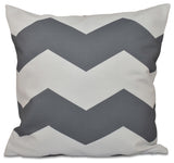 Geometric Decorative Pillow, Steel Gray, 18"x18"