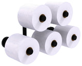 Dottingham 5 Roll Reserve Roll Toilet Paper Holder, Matte Black