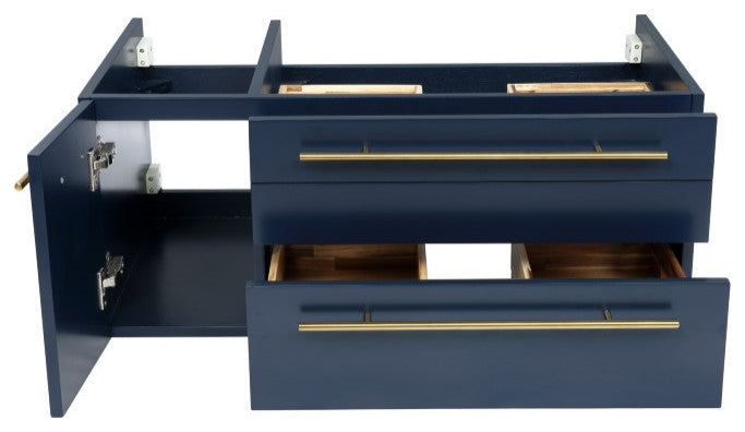 Fresca Lucera 36" Royal Blue Wall Mount Bathroom Cabinet, Right