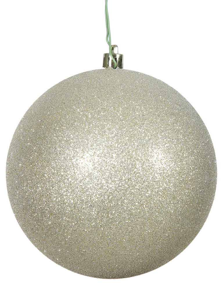 Vickerman 3" Champagne Glitter Ball Ornament, 12 per Bag