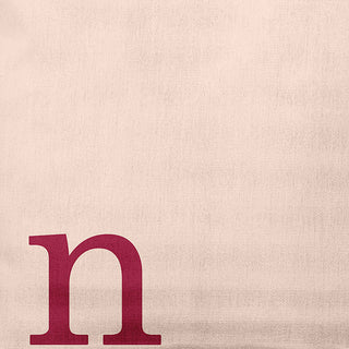 18" x 18" Modern Monogram Indoor/Outdoor Polyester Throw Pillow, Cranberry