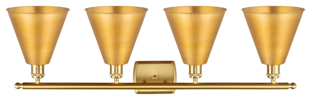 Ballston Cone Bath Vanity Light, Satin Gold, Satin Gold
