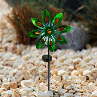 Floralspin Solar LED Pinwheel