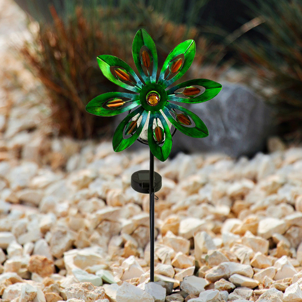 Floralspin Solar LED Pinwheel