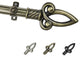 Samuel 13/16" Diameter Curtain Rod, Antique Brass, 18-28"