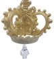 Sparkly Large Crown Ornament Dangle Ornate Glitter Designer Vintage Style, Gold