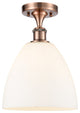 Innovations 516-1C-AC-GBD-91-LED 1 Light Semi-Flush Mount, Antique Copper