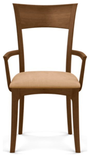 Copeland Ingrid Upholstered Armchair, Saddle Cherry, Sand Microsuede