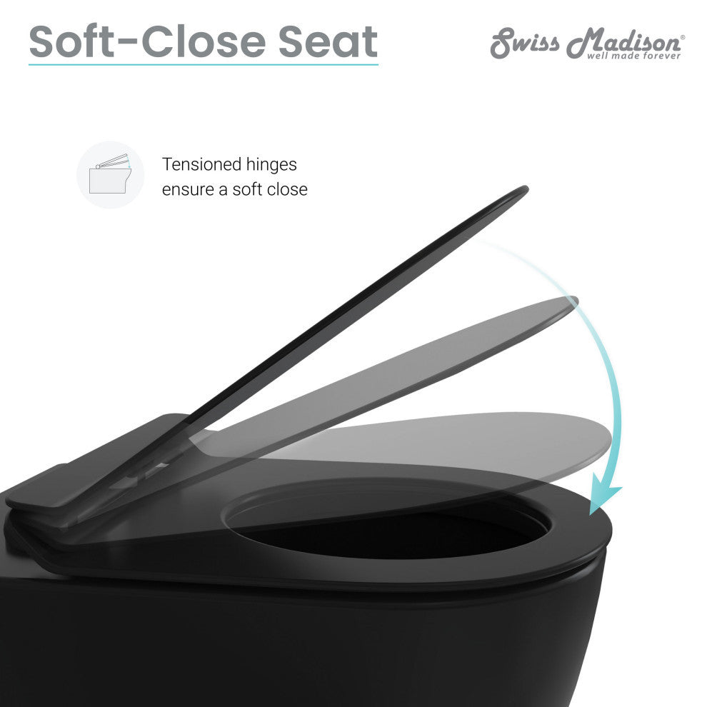 St. Tropez Back to Wall Toilet Bowl, Concealed Tank Not Included, Sm-Wt514mb