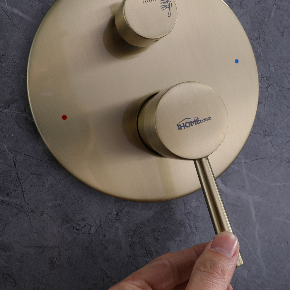Round Two-function Concealed Bathroom Shower Set, With Embedded Box