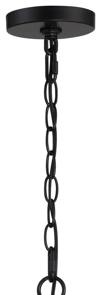 Jayna One Light Pendant in Matte Black