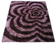 HAND TUFTED SHAG POLYESTER ECO-FRIENDLY AREA RUGS -  Purple Color, Floral Design