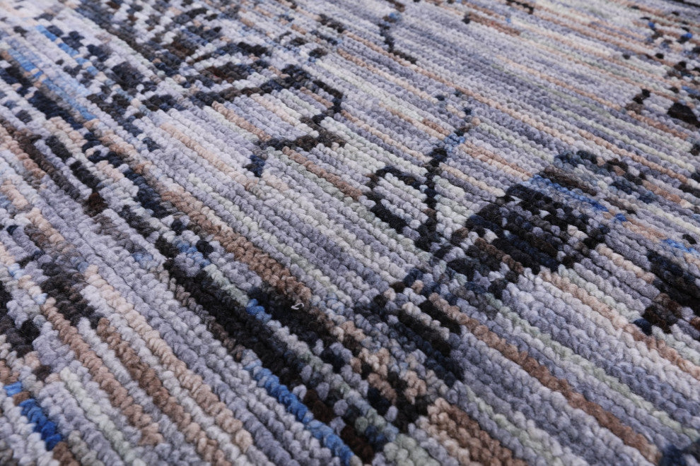8' 0" X 10' 3" Hand-Knotted Modern Wool Rug Q8586