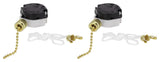 Aspen Creative 21306-2, 3 Speed Ceiling Fan Motor Switch, Polished Brass, 2 Pack