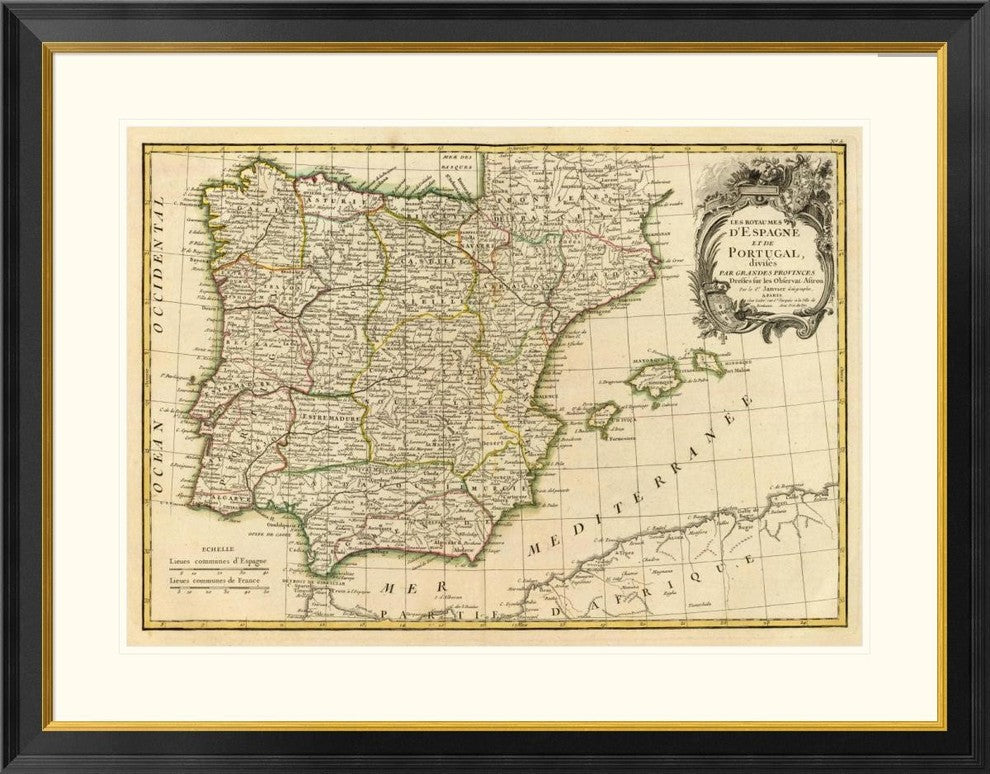"Espagne, Portugal, 1780" Framed Digital Print by Jean Janvier, 40x31"