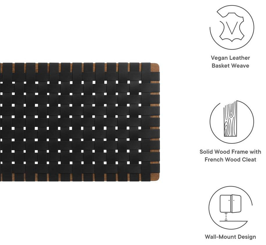 Sparta Weave Full Vegan Leather Headboard