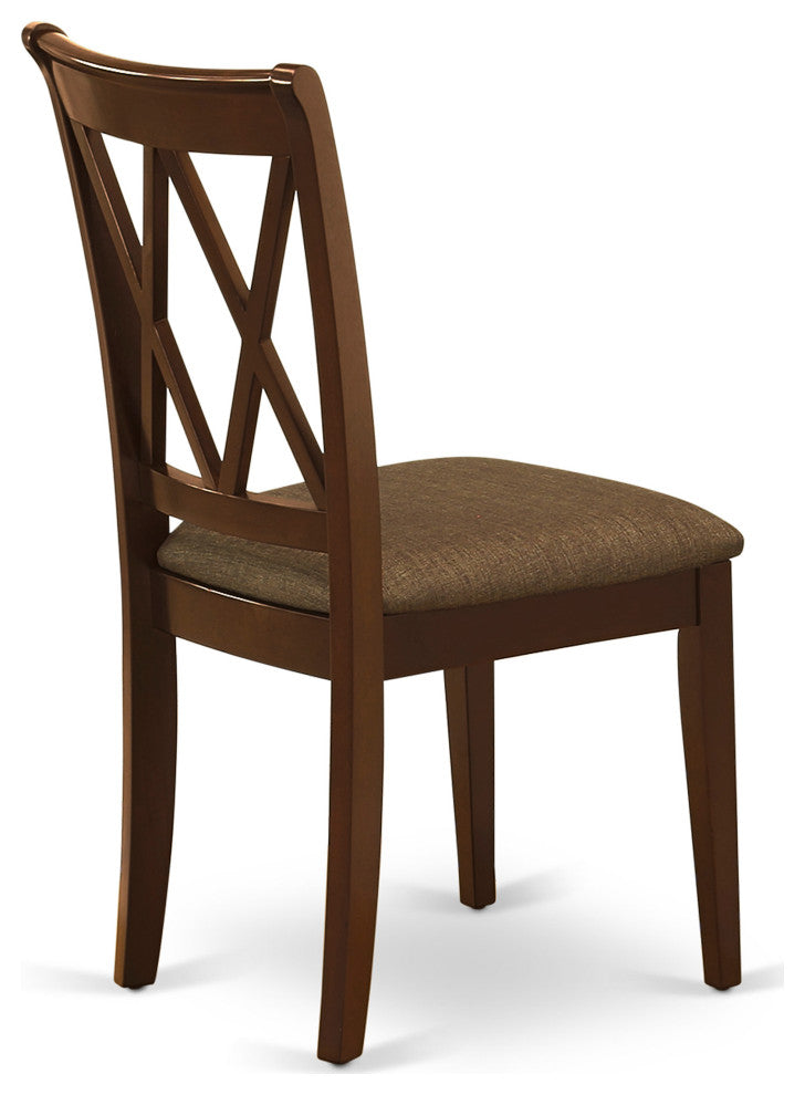 3Pc Dinette Set, Square Kitchen Table, Two Dining Chairs, Mahogany Finish