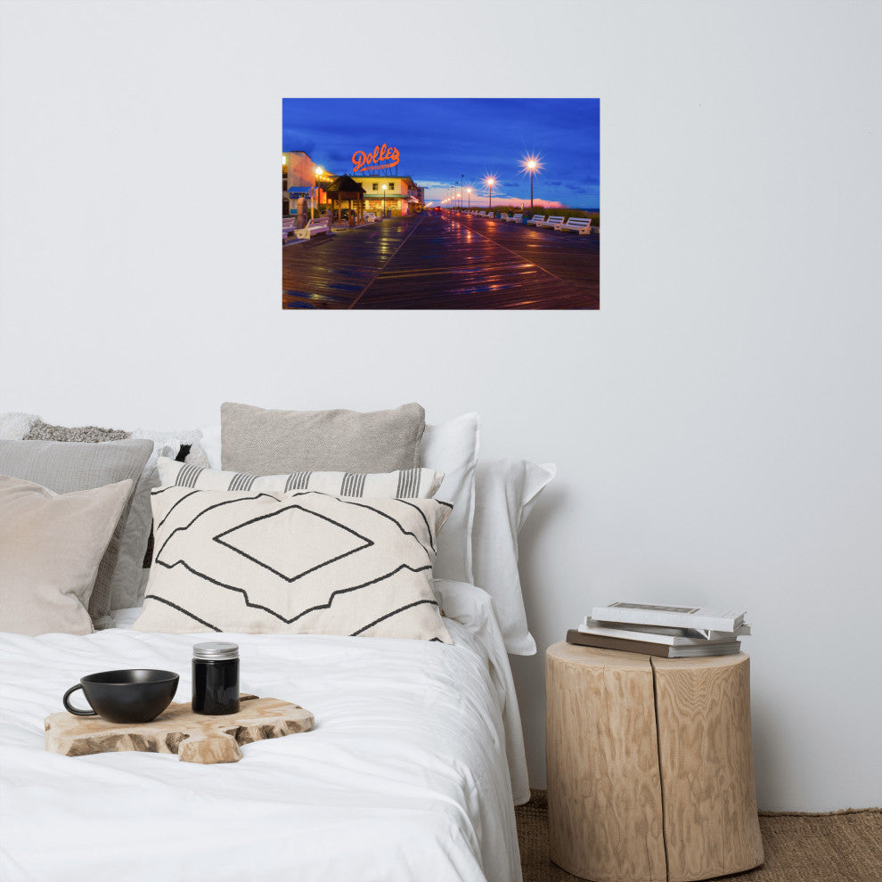 Early Morning at Dolles Night Photography Unframed Wall Art Print, 24" X 36"