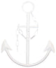 18" Cast Iron Anchor Wall Decor, White