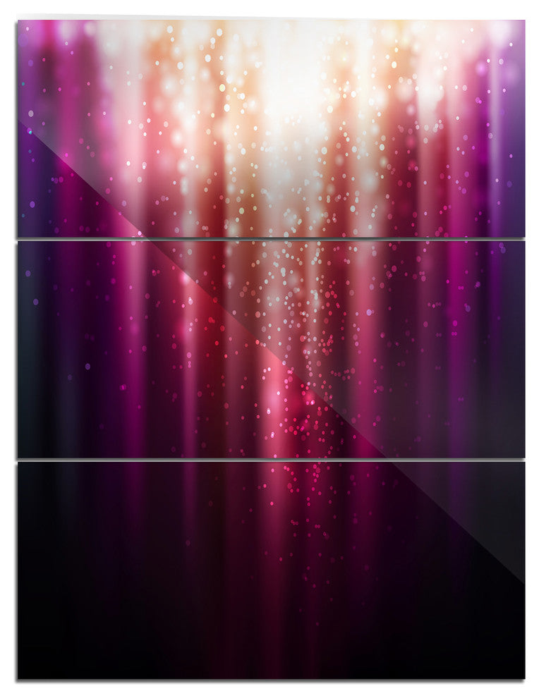 "Magic Light" Glossy Metal Wall Art, 3 Panels, 28"x36"