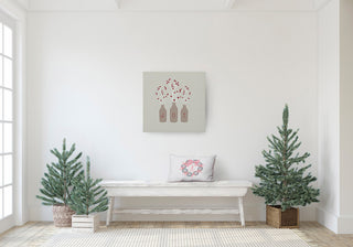 Seas and Greetings Wreath Accent Pillow, Pink Icing, 14"x20"