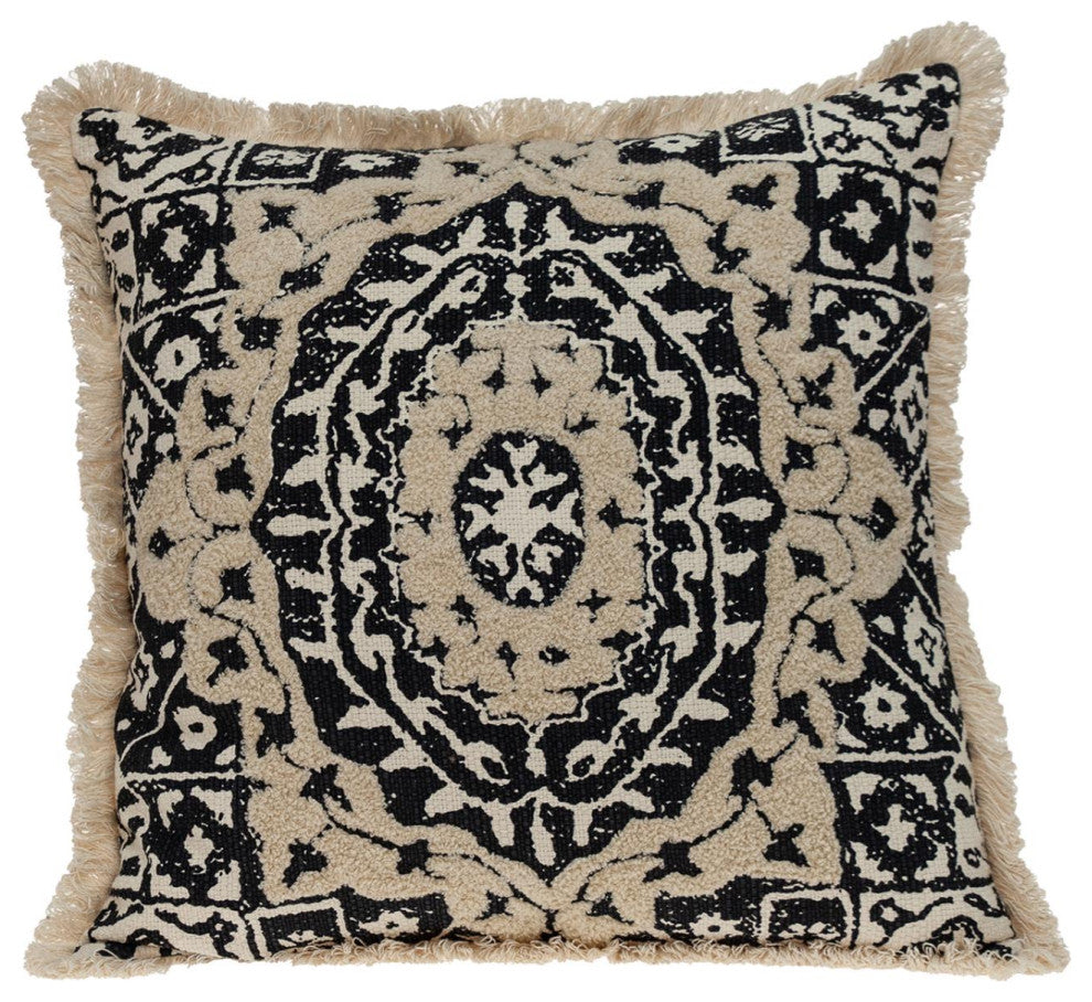 Parkland Collection Abu Black Throw Pillow