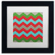 Color Bakery 'Xmas Chevron 7' Matted Framed Art, Black Frame, White Mat, 11x11